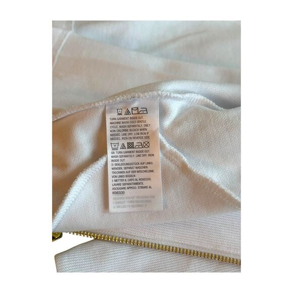 Bob Mackie Wearable Art White/Green Embroidered Bird Zip Up Sweater Sz XL NWOT - Picture 9 of 11